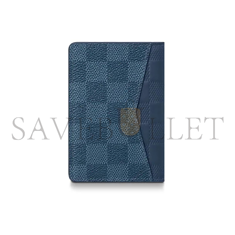 LOUIS VUITTON CLASSIC CHECKERED CANVAS AND COWHIDE CARD HOLDER M60543 (11.5*7.5cm)